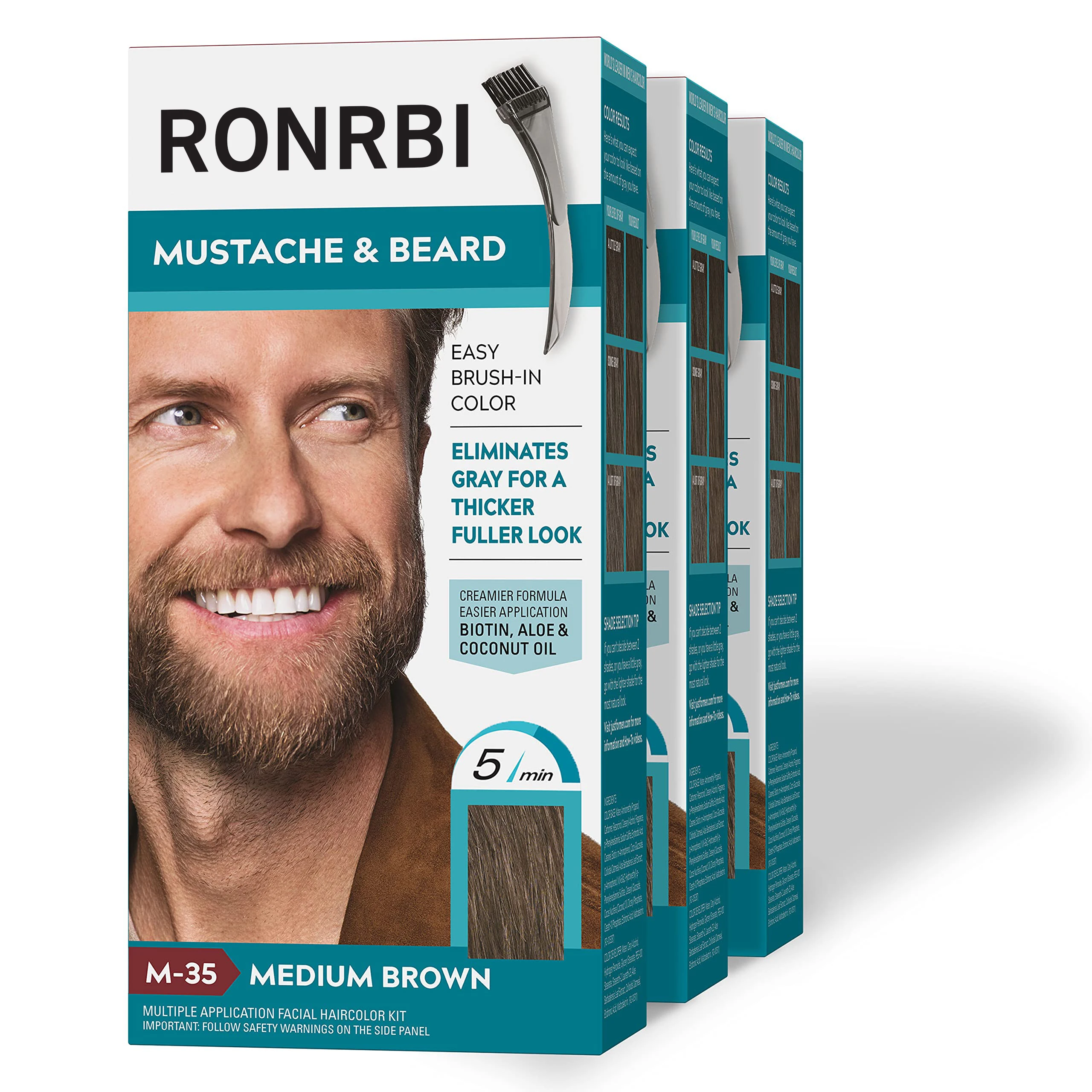 New Model Customized Natural Vegan Moisturizing Easy Application Semi-Permanent Beard Dye