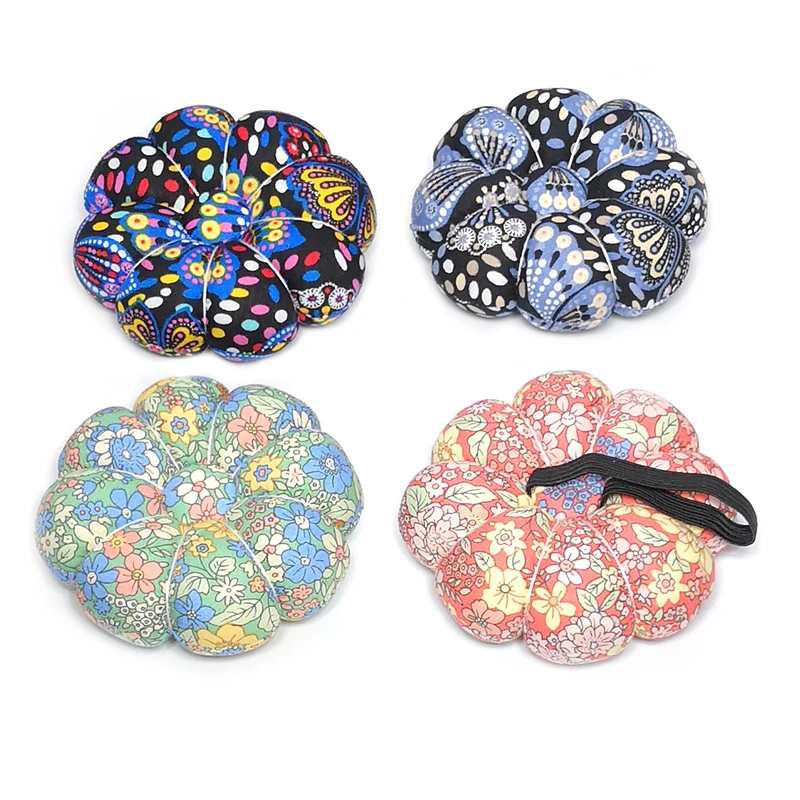 Free shipping Elastic Wrist Belt pumpkin Pin Cushion  Sewing Accessory Tools DIY E402-11