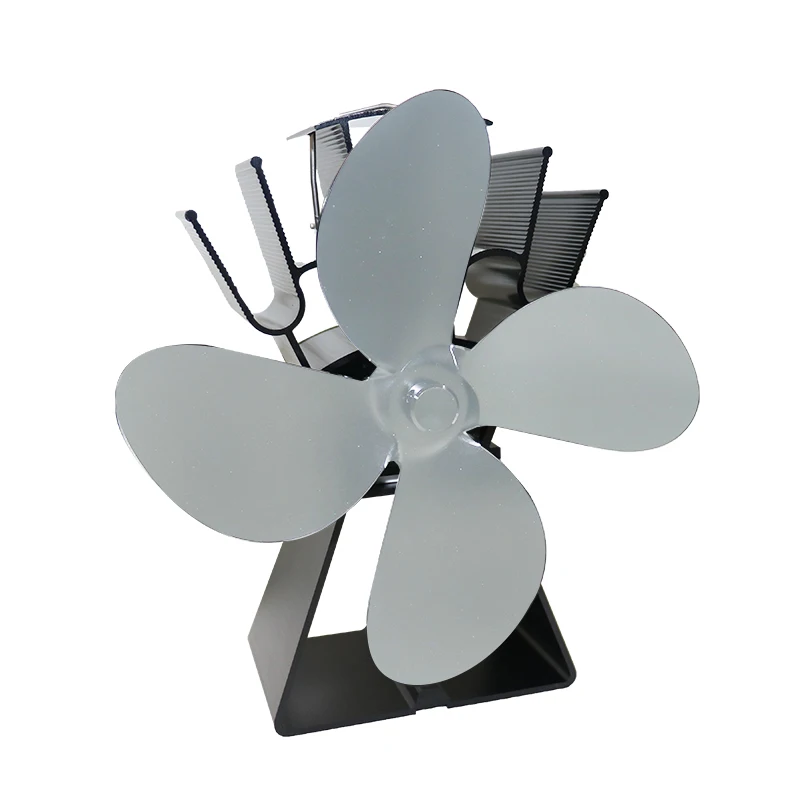 Heat Powered Stove Fan 4Blades Wood Stove Fan,Silent Heat Powered Fireplace Fan,No Electricity Required,for Gas/Pellet/Wood L