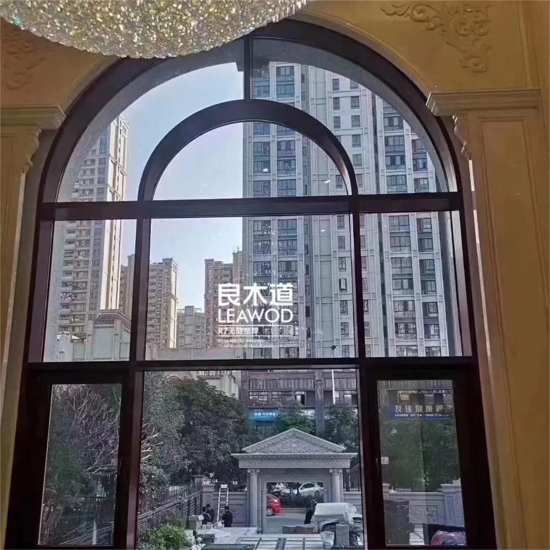 Arched Fixed Smart Window Factory Hot Sale Double Panel Glass customization Specialty Shapes Arched Fixed Window