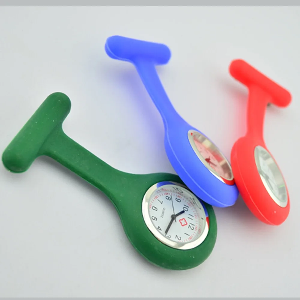 Watch Custom Logo Medical Device Rubber Silicone Doctor Pocket Watch Reloj Clip On Watch