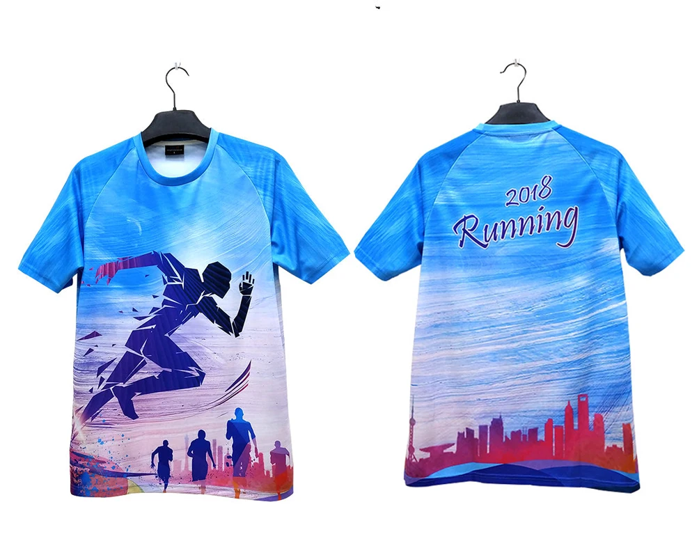 OEM Design Your Brands Custom Printing Polyester Sport T shirts Marathon Event Running TShirt Quick Dry Sublimation T Shirt