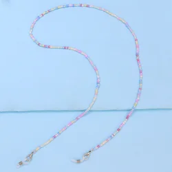 Персонализированные бусины из полимерной глины ручной работы, изысканные розовые бусины из семян, цепочка, маскировка очков, ловушка для детей