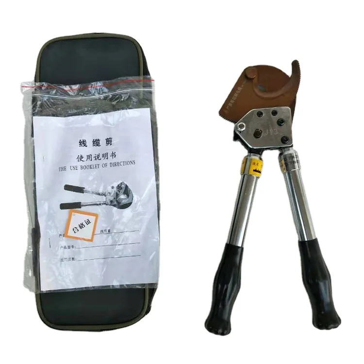 Hand Easy Operation Armoured Ratchet Cutting Tools Manual Wire Cutter Electric Cable Cutter