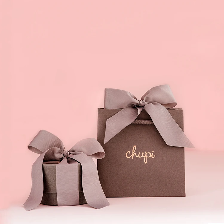 Luxury cardboard cosmetic shopping packaging custom white fashion design your own logo printed paper bag