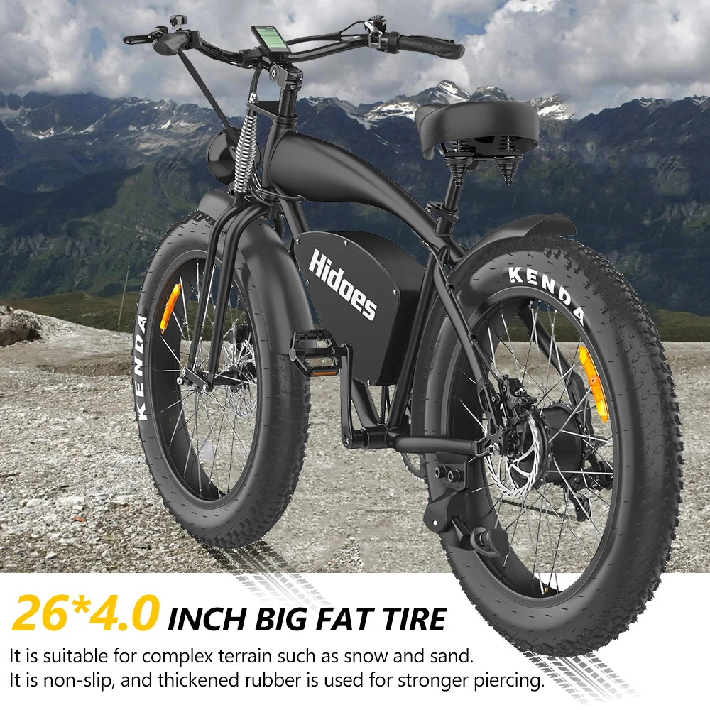 EU US Warehouse Hidoes B3 off road electric scooter bike 26 Inch Fat tire 48V 1200W 60KM/H electrical Mountain bike