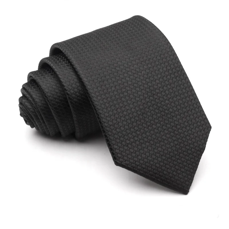 2024 Man fashion jacquard polyester woven tie hand-made black tie high quality hot sale gentlemen dot  tie