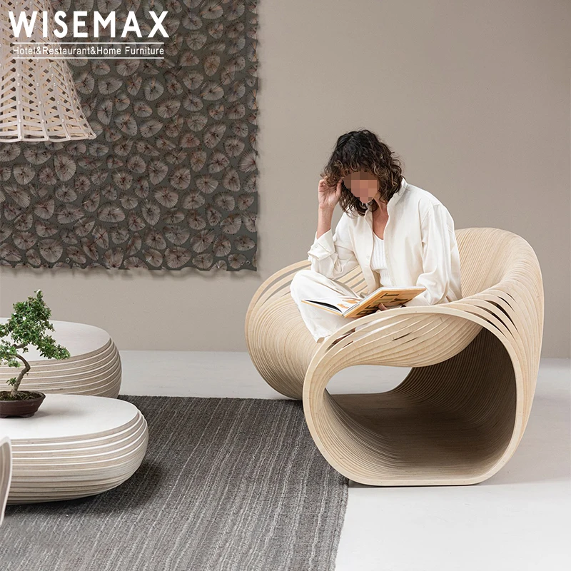 WISEMAX FURNITURE New Design Solid Wood Arm Chairs Living Room Sofas Modern Furniture luxury armchair Designer Accent Chair