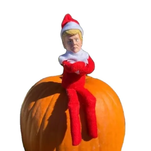 Cross border new elf doll sitting posture Christmas bookshelf elf ornament