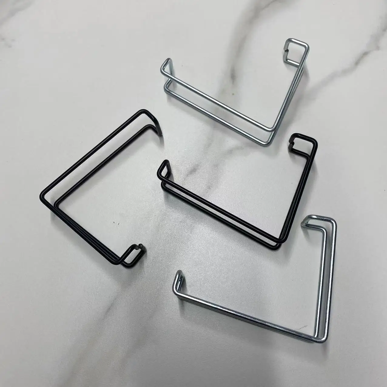 Custom silver color zinc plated 3D spring steel machine made 65MN 72A 70# spring steel clip for wooden box