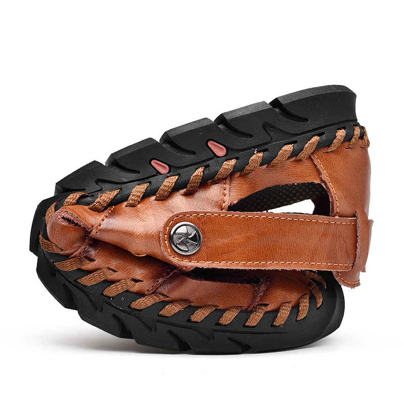 
Fashion Mens Footwear Sandals Casual Men Genuine Leather Sandals For Man 
