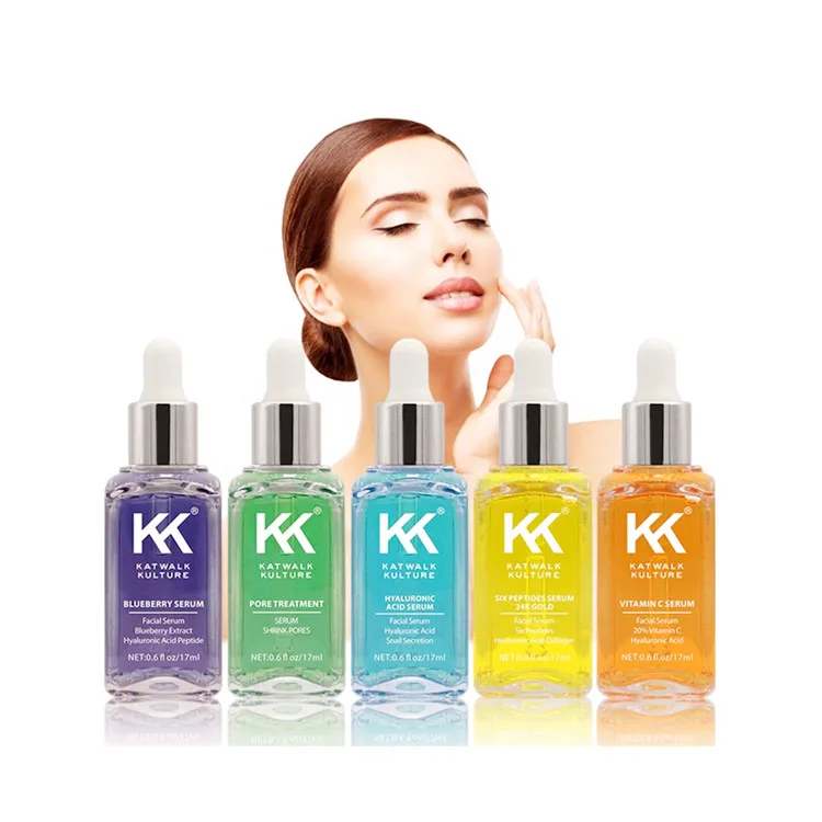 KK/Private Label OEM/ODM Korean Organic Facial Skincare Retinol Anti Aging And Vitamin C Face Serum Skin Care Serum Set