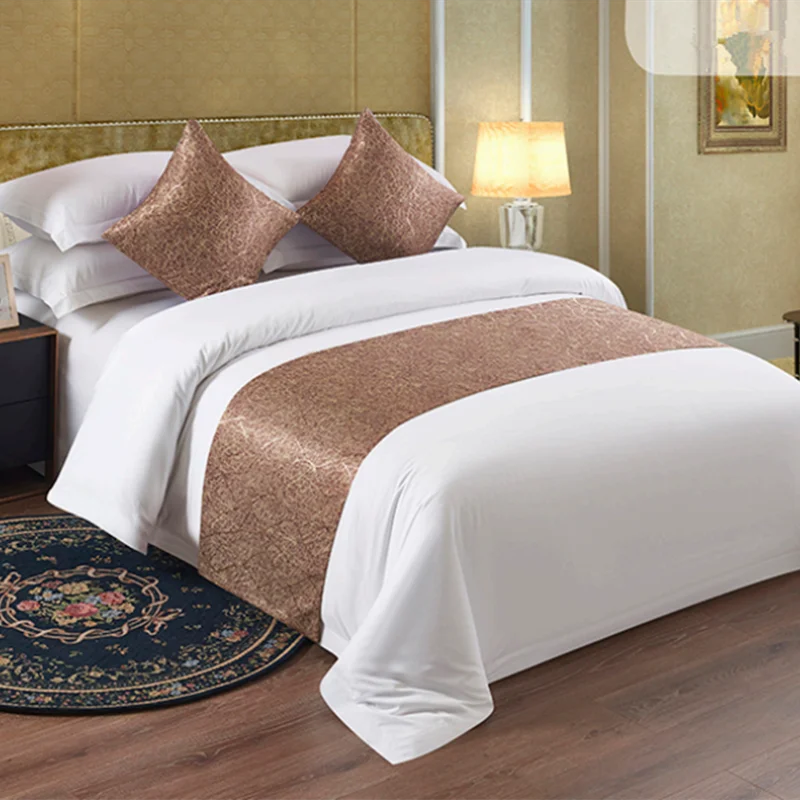 Factory Outlet Classic Queen Size Luxury Bed Runner Cushions Decorative Hotel Bed Runner