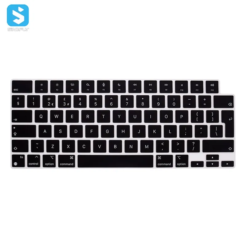 European Standard English Spanish Arabic Keyboard Cover for Macbook Pro 16 A2485 Pro 14inch 2021(A2442) Laptop Keyboard Cover