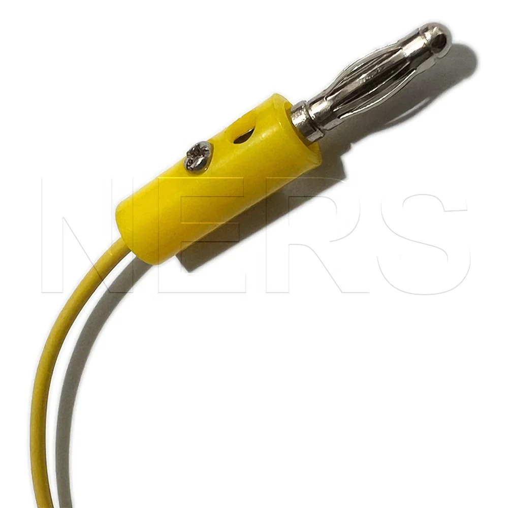 NERS Banana Plug Аллигатор зажим 350 длинный желтый AWG многожильный #18 медный разъем