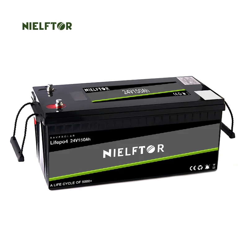 LiFePO4 24V150AH lithium iron phosphate 3600w marine thruster household energy storage solar charging forklift lithium battery