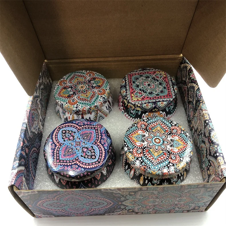 Hot Selling Small Home Fragrance Customized Wholesale Soy Wax Luxury Private Label Mini 4 Pack Scented Candle Set