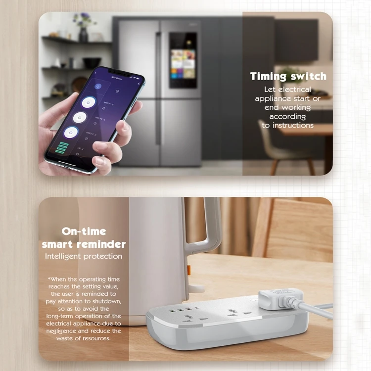 Умный удлинитель LDNIO SCW3451 Wi-Fi с функцией быстрой зарядки вилкой Uk/Us/Eu