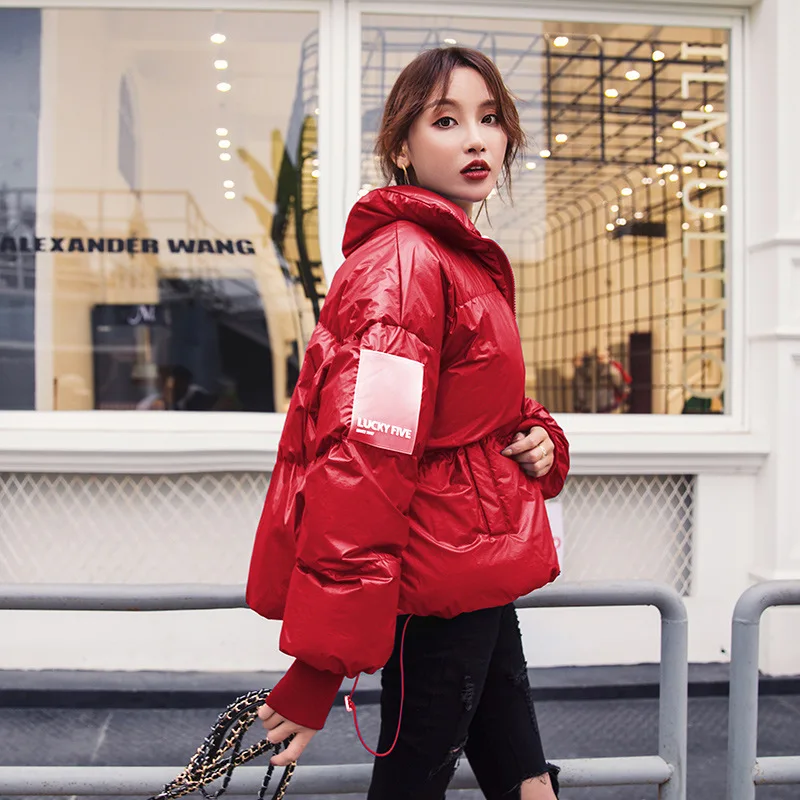 China Daunenjacke Top Quality Shiny Puffer Down Coat Winter Jackets and Outerwear for Women