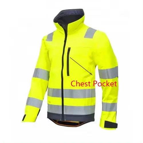 Softshell Work Jacket Safety Jackets Reflective Work Maintenance Hi Vis Workwear Women