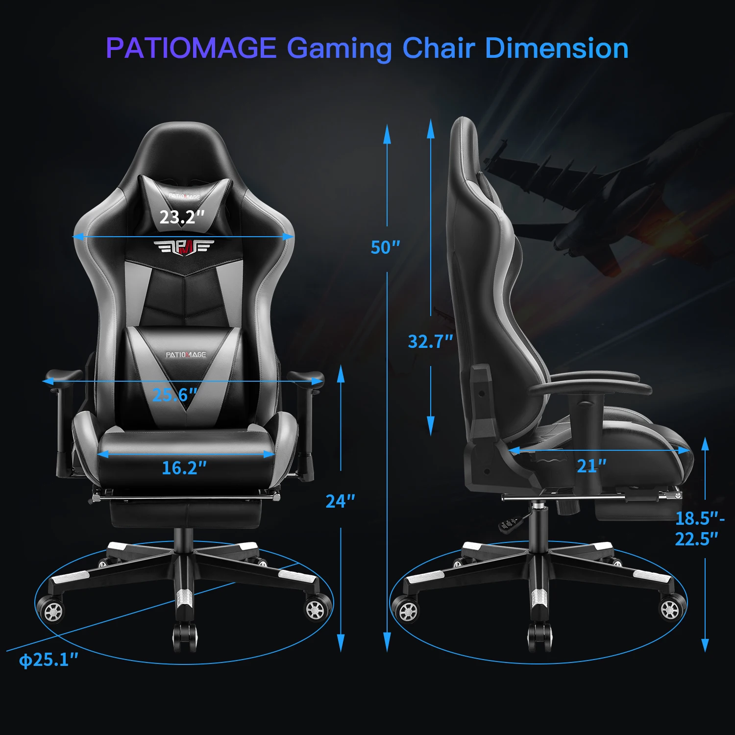 
Cheap Office Furniture Leather Swivel Lift recliner Computer Gaming Chair With Extendable Footrest 