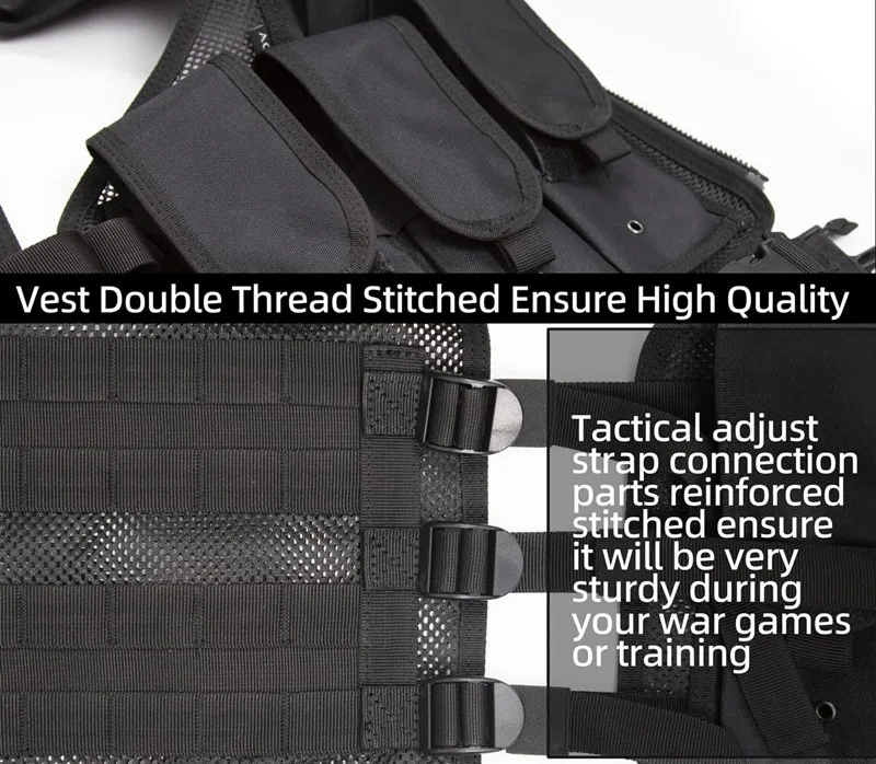 Breathable Molle Tactical Vest Combat Armor Vests Security Guard Hunting Outdoor CS Game Training Jacket