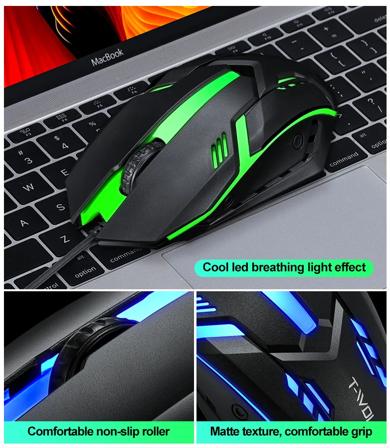 Набор для компьютерных игр RGB со светодиодной подсветкой комбинированная игровая клавиатура и