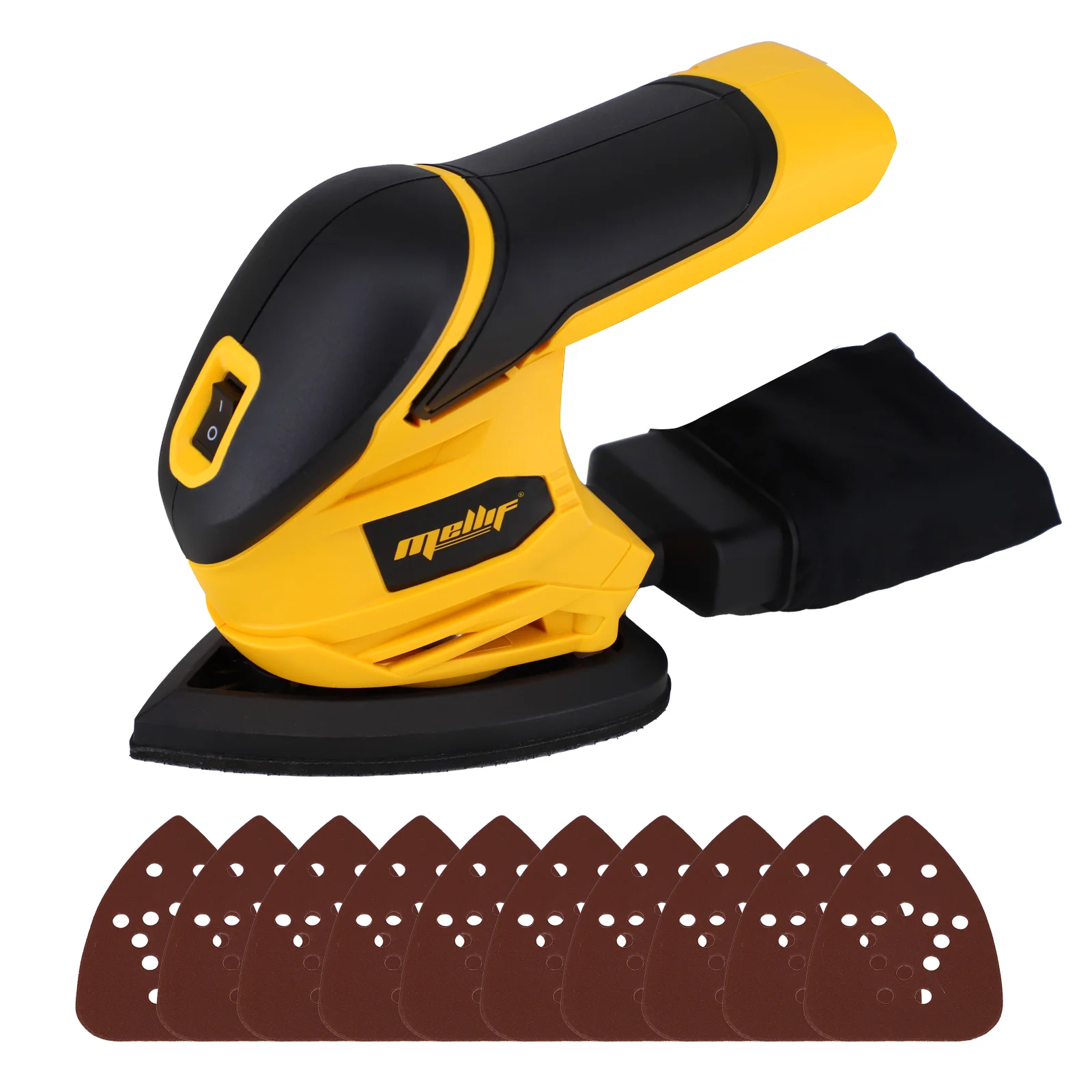 Cordless Detail Sander For DeWalt 20V Max Battery (Tool Only) Brushless 12 000 OPM 10PCS Sandpapers