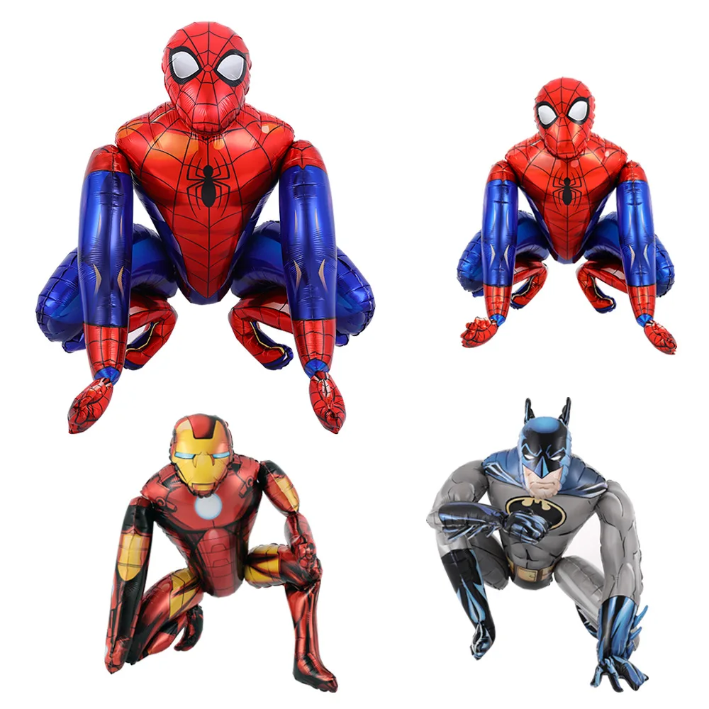 New arrival huge size Spider-man shape large helium foil hero balloons stand for party decorations