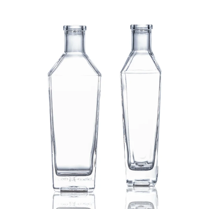 750ml mexico style empty square glass bottle for tequila
