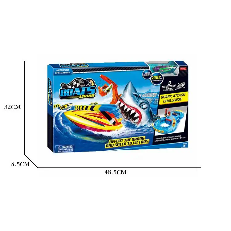 Shark scene sensor electric boat water track toy