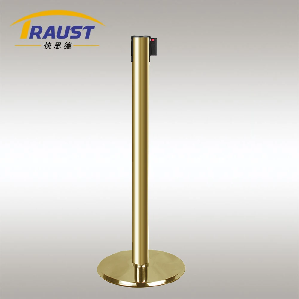 Museum station theater custom line stainless steel q manager queue stand barrier post stanchions rope product for sale