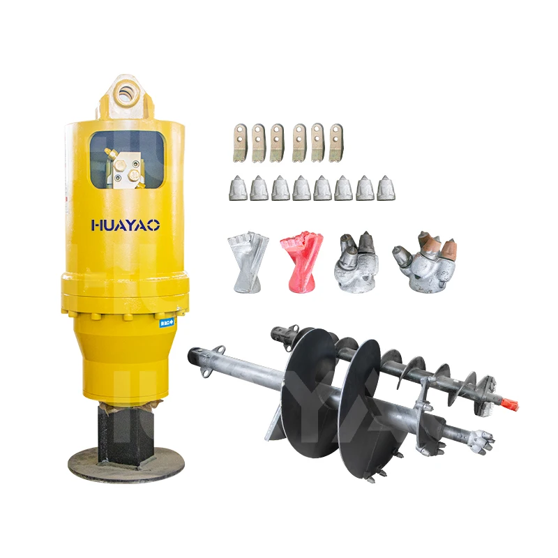 Tree hole drill factory price hydraulic soil drill excavator modified spiral drill bit