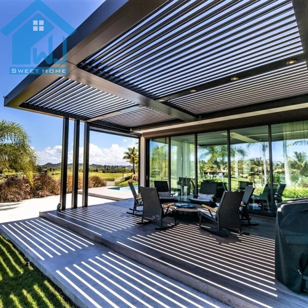 waterproof aluminum	motorized aluminum pergola bioclimatic aluminium pergola motorized pergola