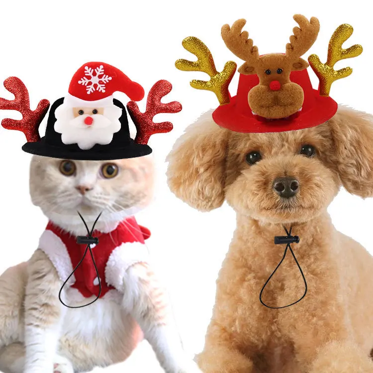 Funny Pet Costume Novelty Cat Dog Hat Headband Novel Christmas Decoration Supply