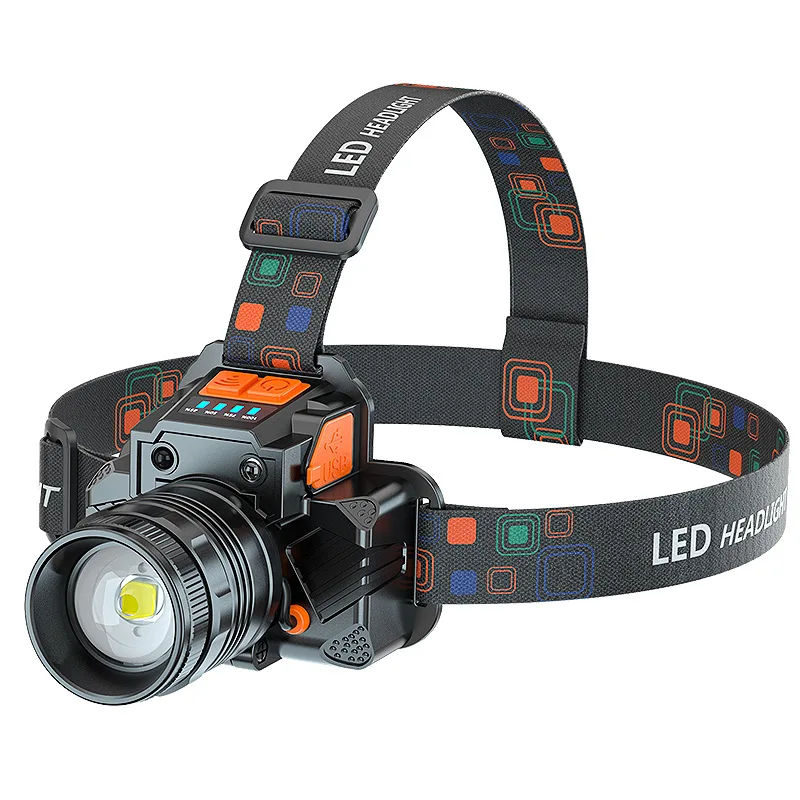 AL Rechargeable Sensor LED Head Lamp Outdoor Super Bright Led Headlamp Smart Sensor Head-Mounted flashlight T50-T8