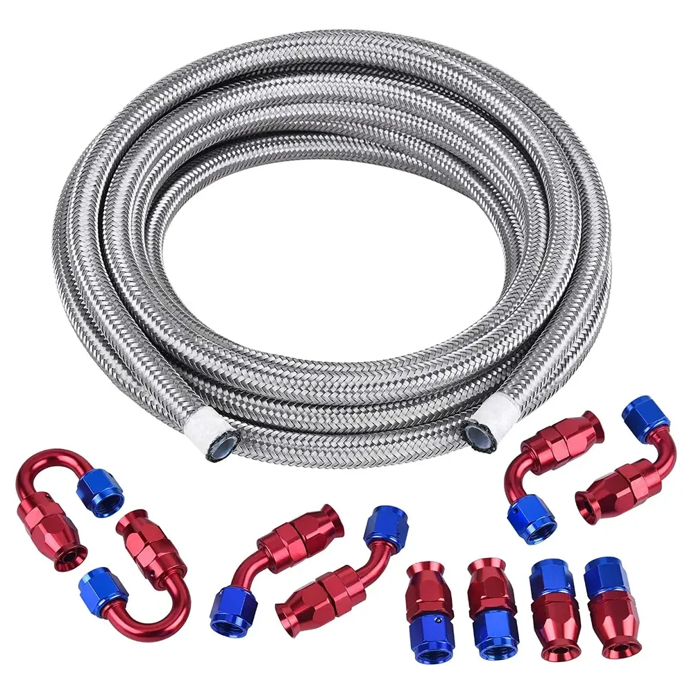 Stainless Steel Flexible Braided Metal nylon ptfe Hose For Auto Parts Hydraulic Pipe