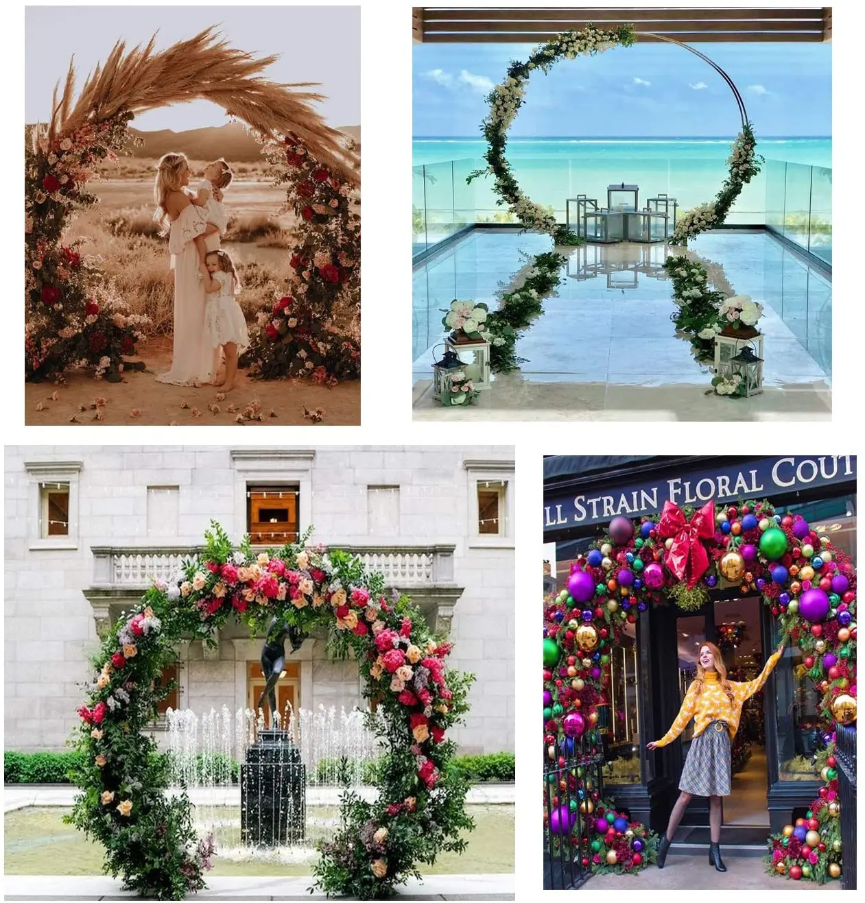 Складной металлический круглый Арка Свадебные стенты Цветочная подставка садовая Арка наружный сад Арка фон