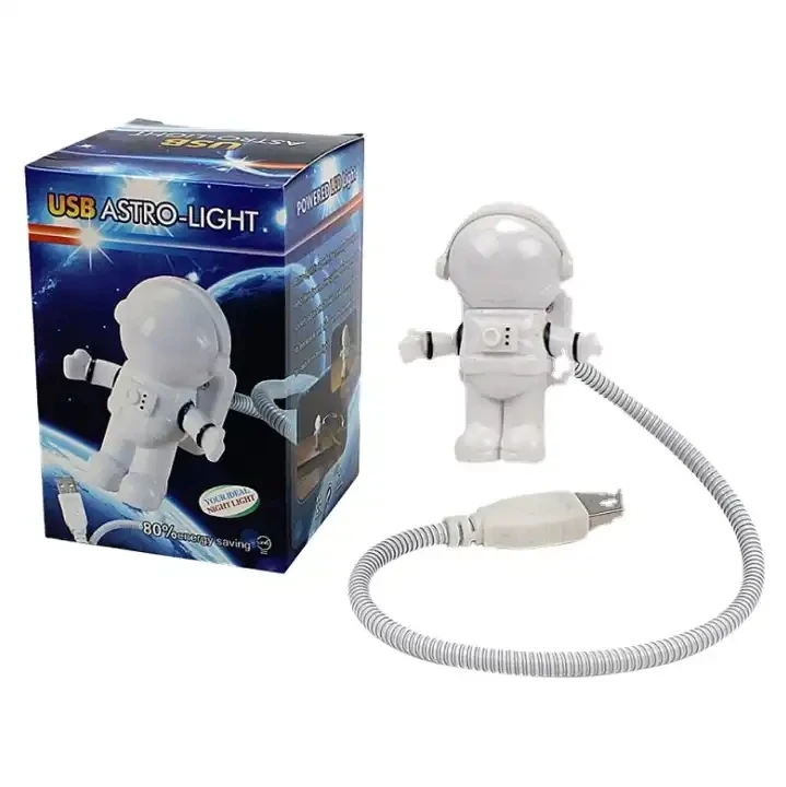 Портативный USB-ночник в форме астронавта настольная лампа для чтения 5 постоянного тока светодиодный светильник компьютера ноутбука ПК освещение любителей космоса
