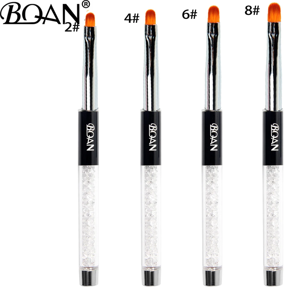 UV Gel Brush Liner Painting Acrylic Drawing Brush for Nails Rhinestone Handle Manicure Nail Art Tool