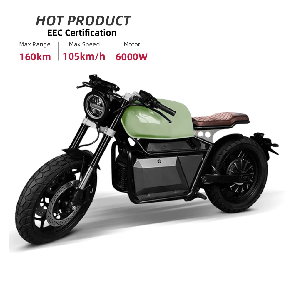ER200 разумная цена бездорожье максимальный диапазон 160 км/ч бесщеточный двигатель постоянного тока 6000 Вт 72 В электрический мотоцикл