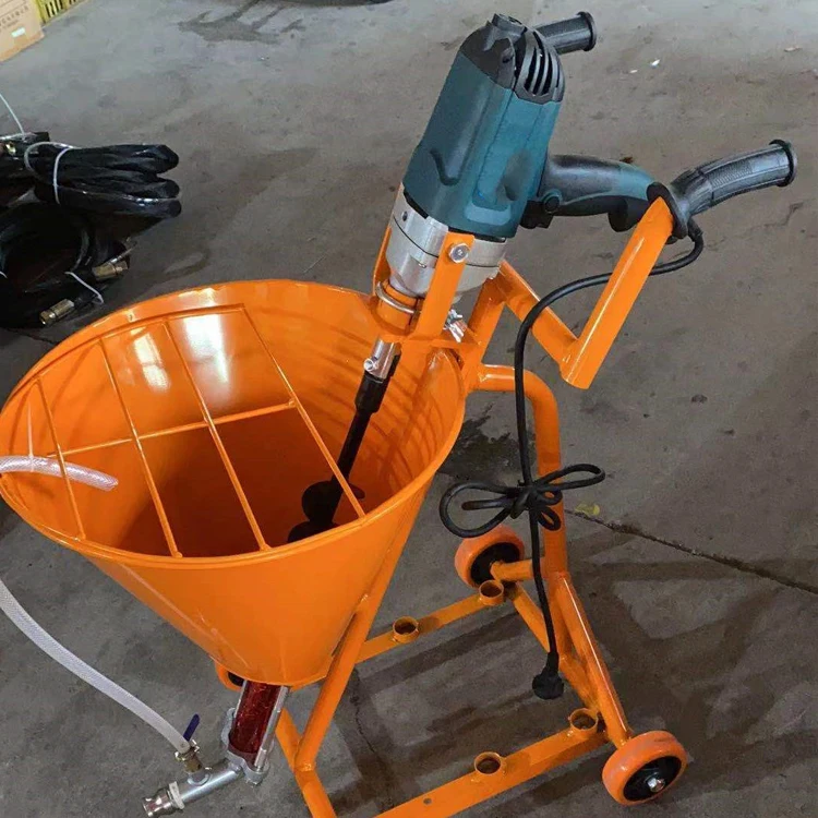 
Small Electric Movable Putty Paint Cement Mortar Plastering Spray Machine 