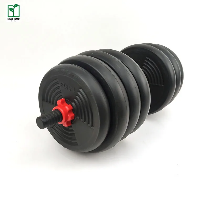 
Wholesale cheap adjustable 40 kg cement dumbbells set 