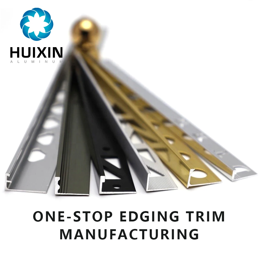 Tile Edging Profiles for Floor and Wall Edges Decoration Round Shape Aluminum Tile Trim