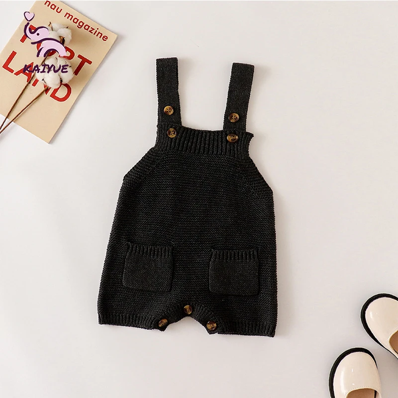 New Summer Fashion Knitting 100% Cotton Baby Romper Kid Overall Infant Jumpsuits Summer Knitwear For Baby Gift Set