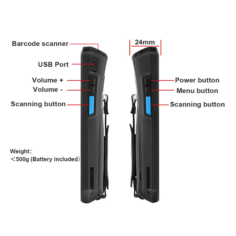 Wholesale UNIWA S9000 PRO Android IP66 5 Inch NFC 8.0 MP Rear Camera Handheld Barcode Scanner