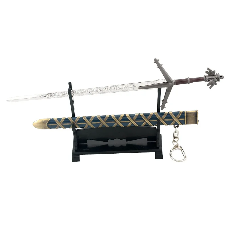 Wild Hunt Aerondight Small Toy Sword Metal Keychain Weapon Model 22cm 86g
