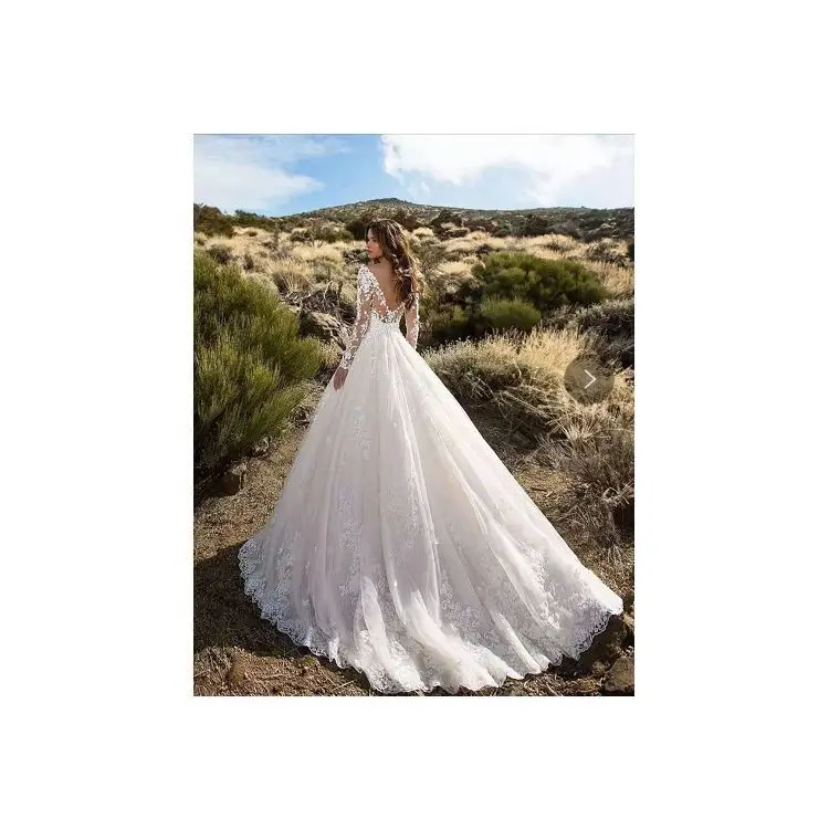 Wedding Dress Bridal Gowns for Womens Long Sleeve One Shoulder Bridal Wedding Dresses