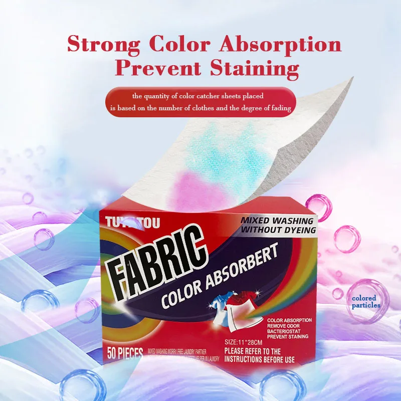 Лидер продаж товары для стирки впитывающие ткани листы цветная стиральная машина поглощающие листовые цвета