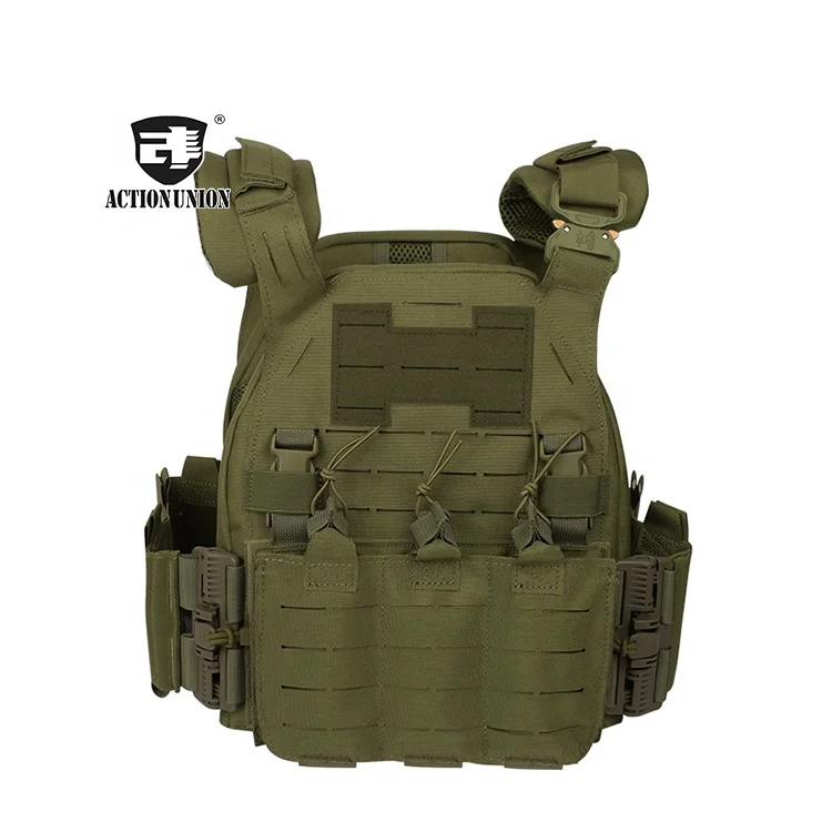 Action Union Factory Custom 1000D nylon Quick Release Tactical Vest for Men Outdoor Hunting Field Operations Plate Carrier